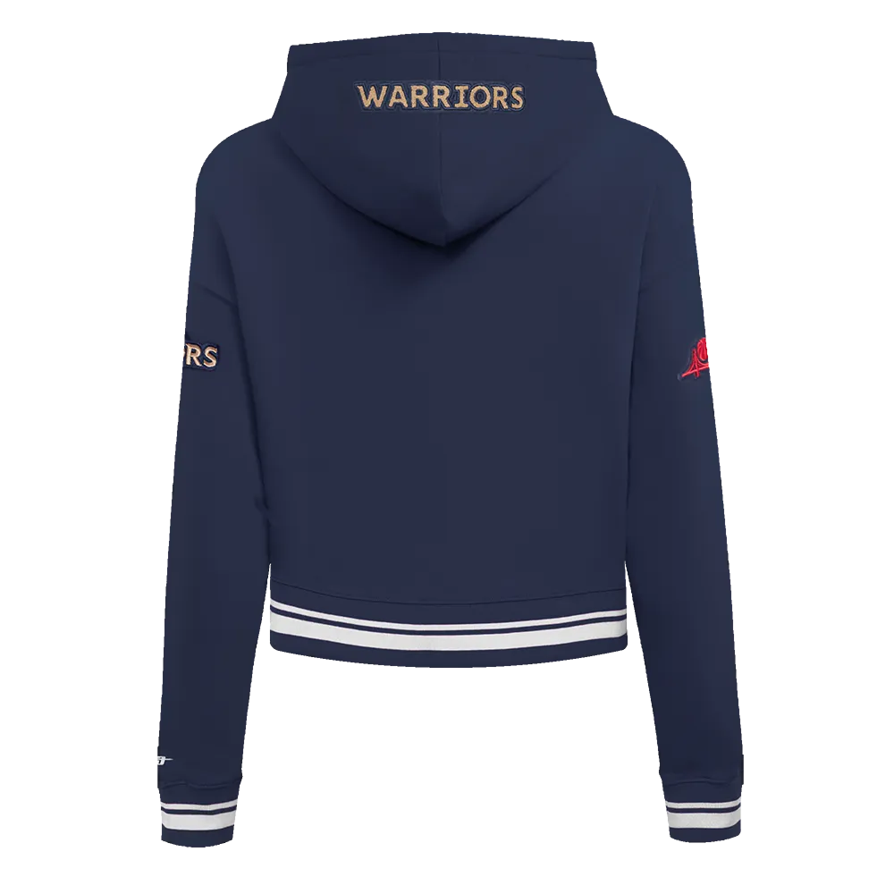 NBA GOLDEN STATE WARRIORS CITY EDITION 24-25 WOMEN'S RIB FLC CROPPED P (MIDNIGHT NAVY)