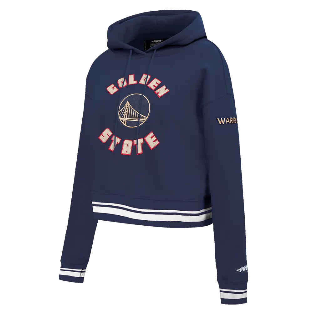 NBA GOLDEN STATE WARRIORS CITY EDITION 24-25 WOMEN'S RIB FLC CROPPED P (MIDNIGHT NAVY)