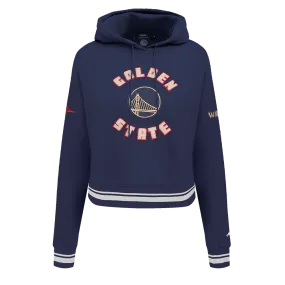 NBA GOLDEN STATE WARRIORS CITY EDITION 24-25 WOMEN'S RIB FLC CROPPED P (MIDNIGHT NAVY)