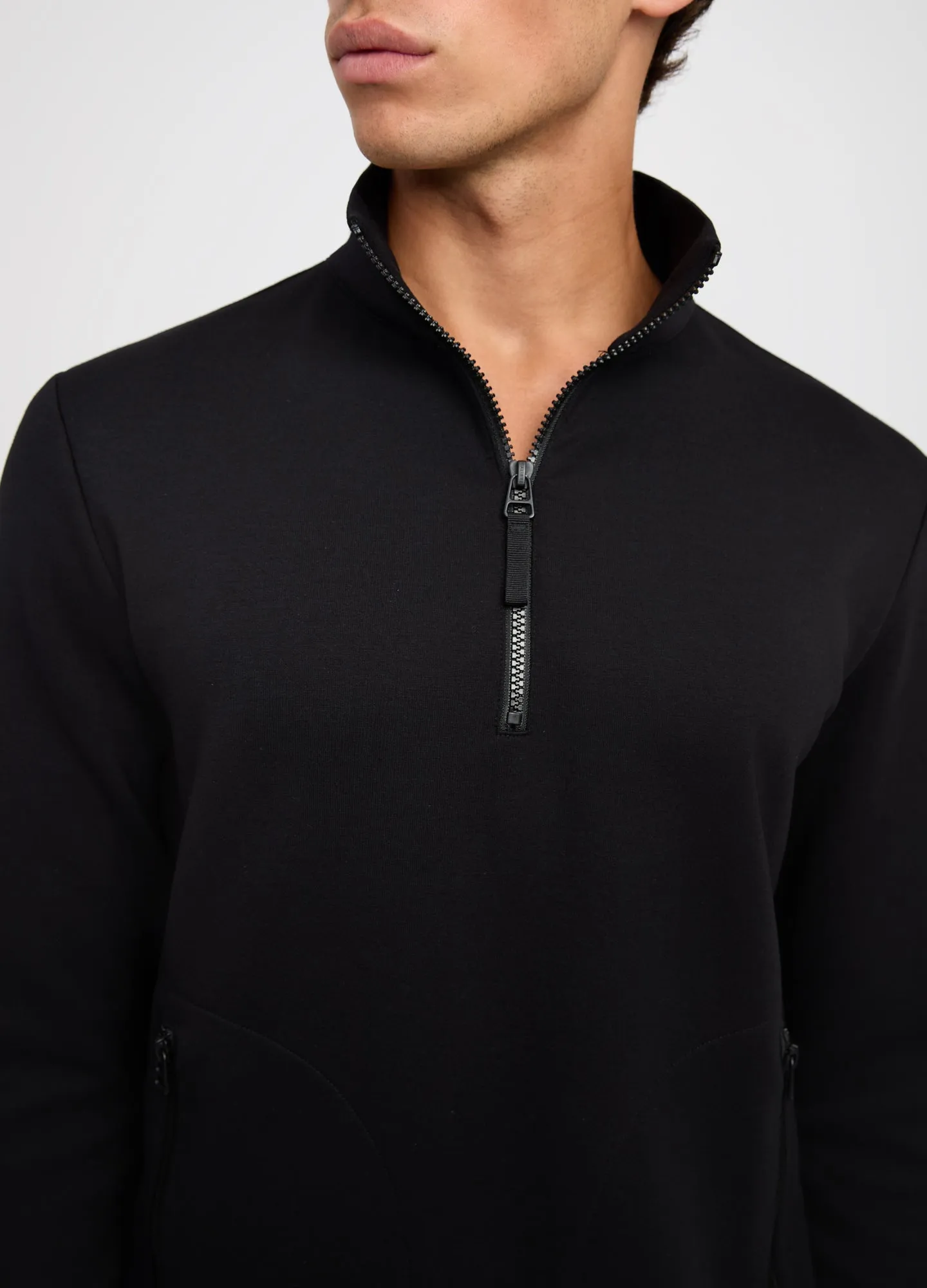 Neoprene Half Zip Sweatshirt Black