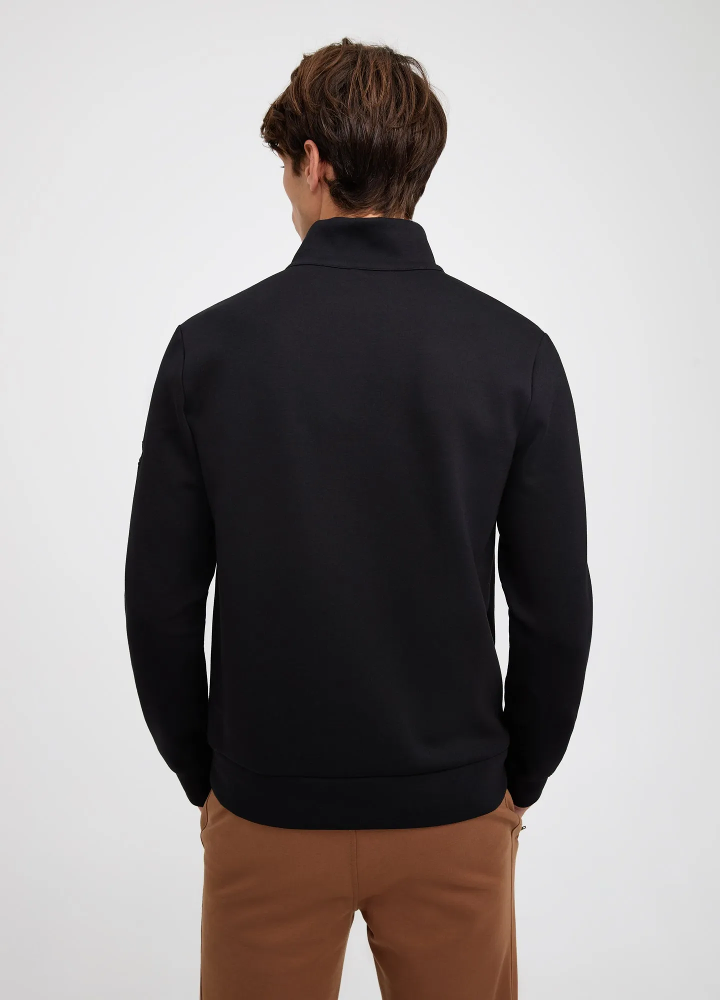 Neoprene Half Zip Sweatshirt Black