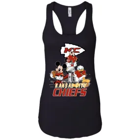 Nfl – Kansas City Chiefs Donald Duck Goofy Mickey Mouse Super Bowl 2019 Football Women Tank Top