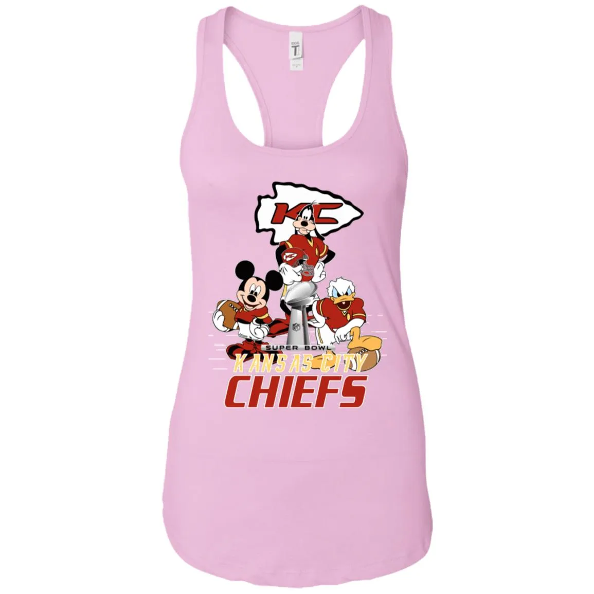 Nfl – Kansas City Chiefs Donald Duck Goofy Mickey Mouse Super Bowl 2019 Football Women Tank Top