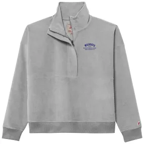 Northwestern Wildcats Women's League Grey Logo Quarter-Zip