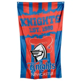 NRL Cape Wall Flag - Newcastle Knights - 150cm x 90cm - Steel Eyelets