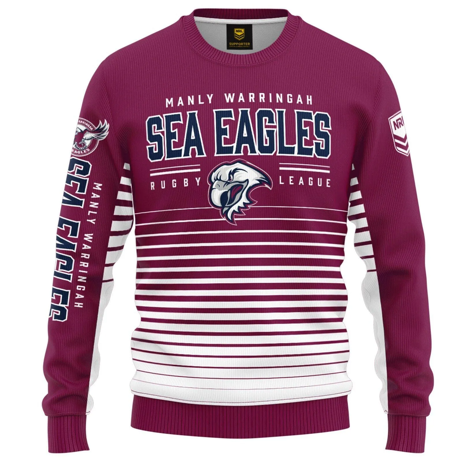 NRL Kids Game Time Pullover - Manly Sea Eagles - Infant Baby - Light Jumper