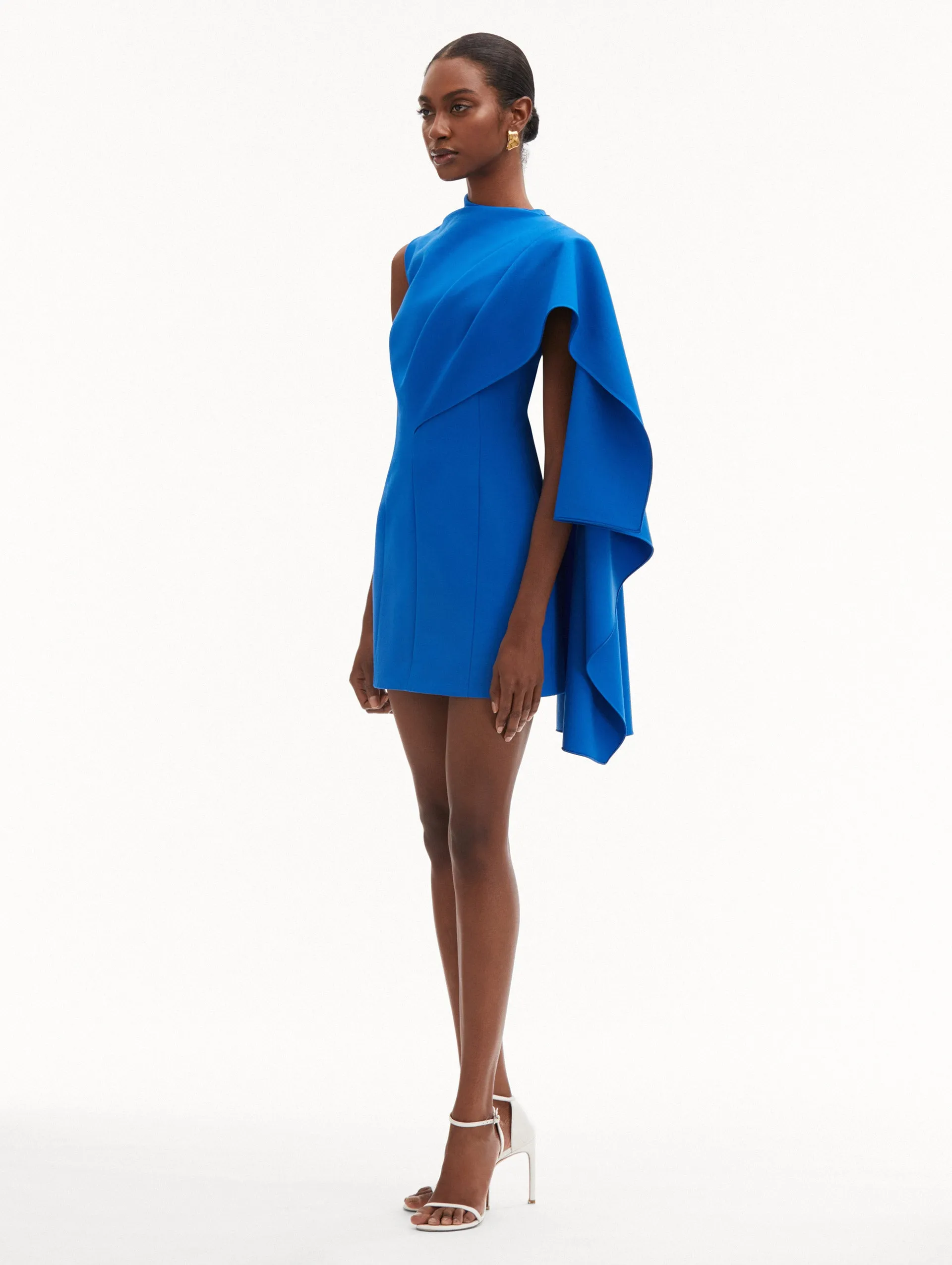 One Shoulder Cape Dress