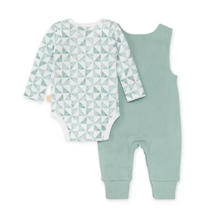 Organic Baby Jumpsuit & Geometric Bodysuit Outfit Set