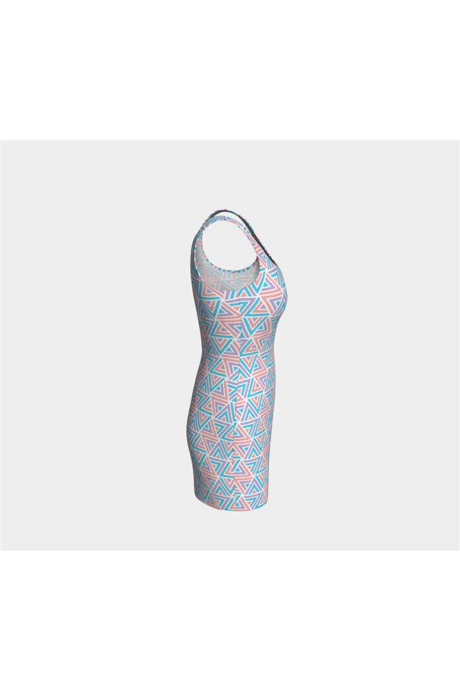 Pastel Trigonomety Bodycon Dress