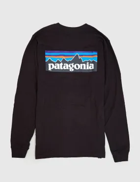 Patagonia P-6 Logo Long Sleeve T-Shirt - Black