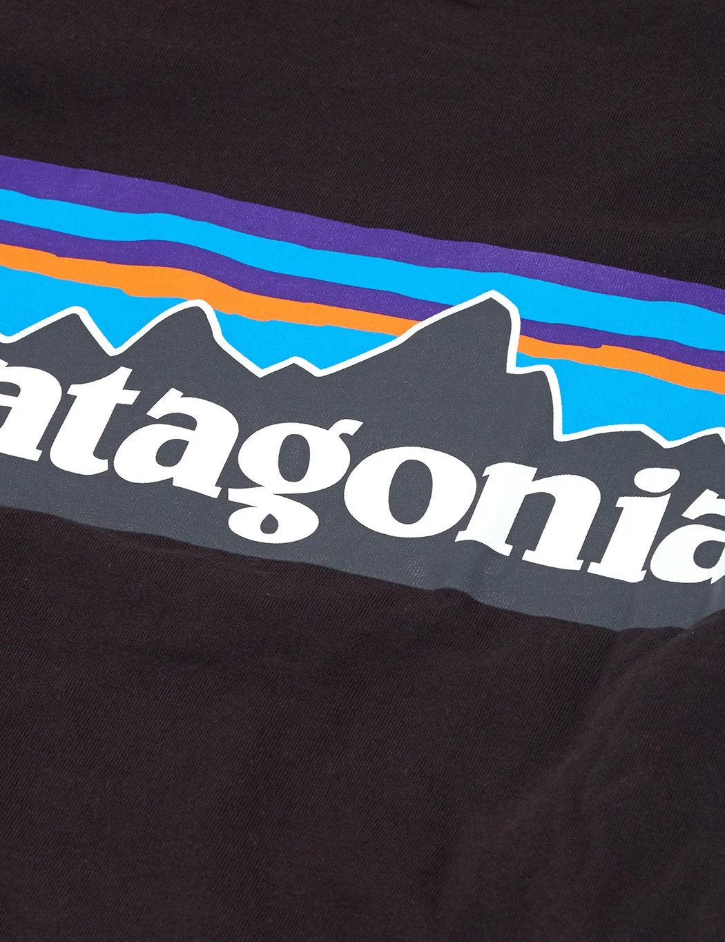 Patagonia P-6 Logo Long Sleeve T-Shirt - Black