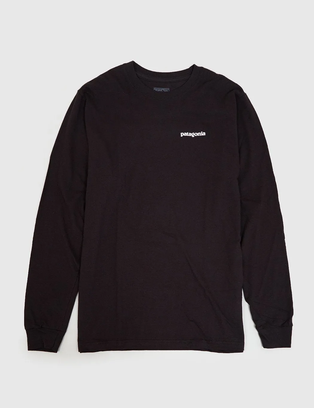 Patagonia P-6 Logo Long Sleeve T-Shirt - Black