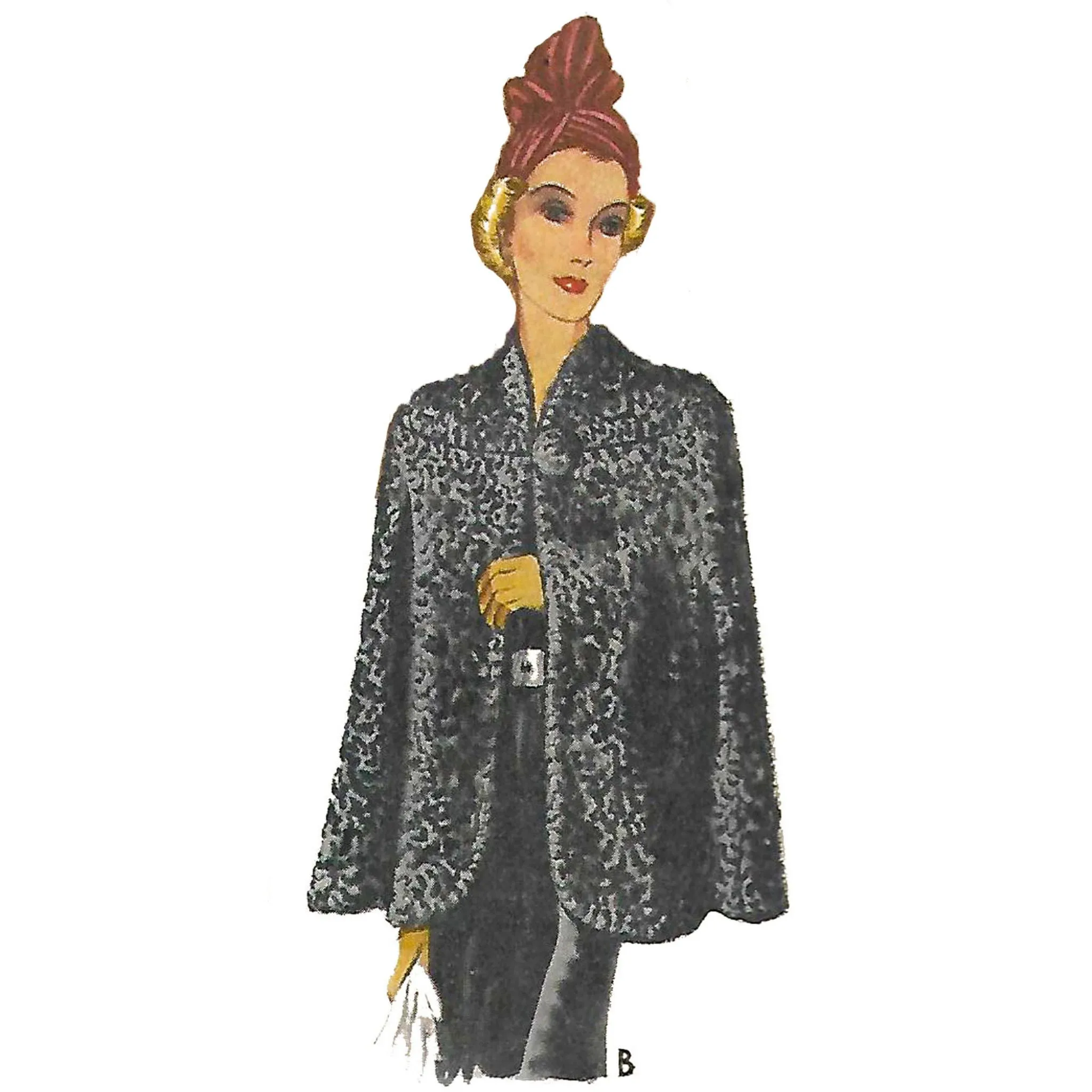 PDF - Vintage 1930s Pattern – Cape Coat - 3 Styles -  Bust 34” (86.4cm) - Instantly  Print at Home