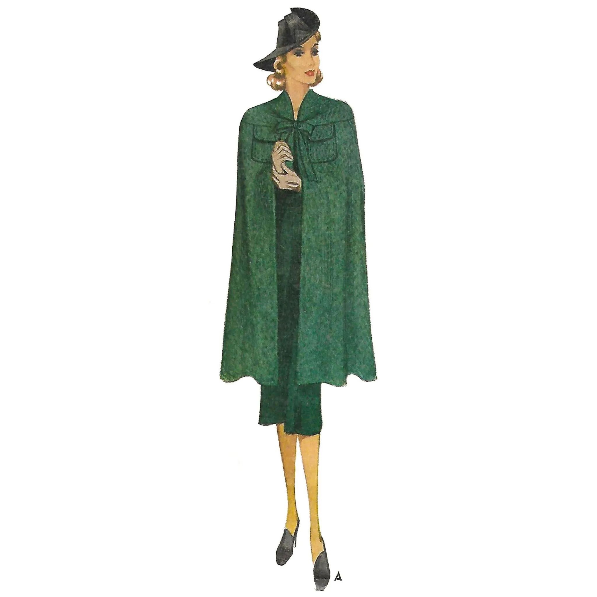 PDF - Vintage 1930s Pattern – Cape Coat - 3 Styles -  Bust 34” (86.4cm) - Instantly  Print at Home