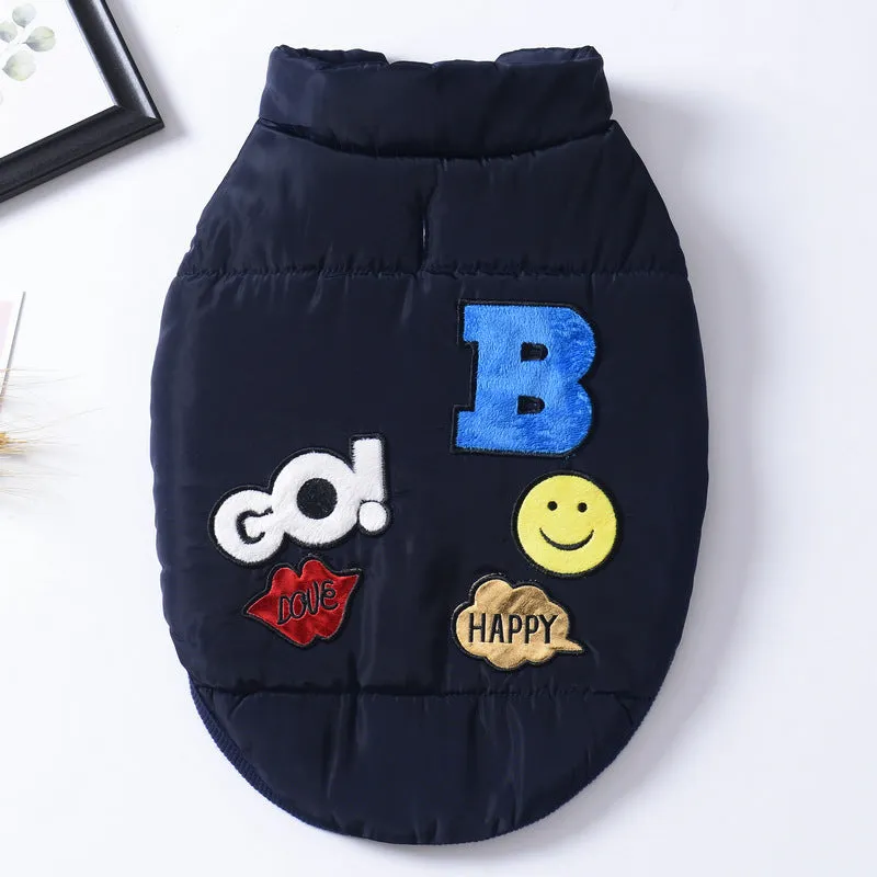 Pet dog vest, dog clothes padded dog jacket