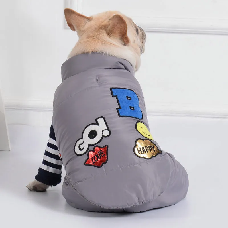 Pet dog vest, dog clothes padded dog jacket