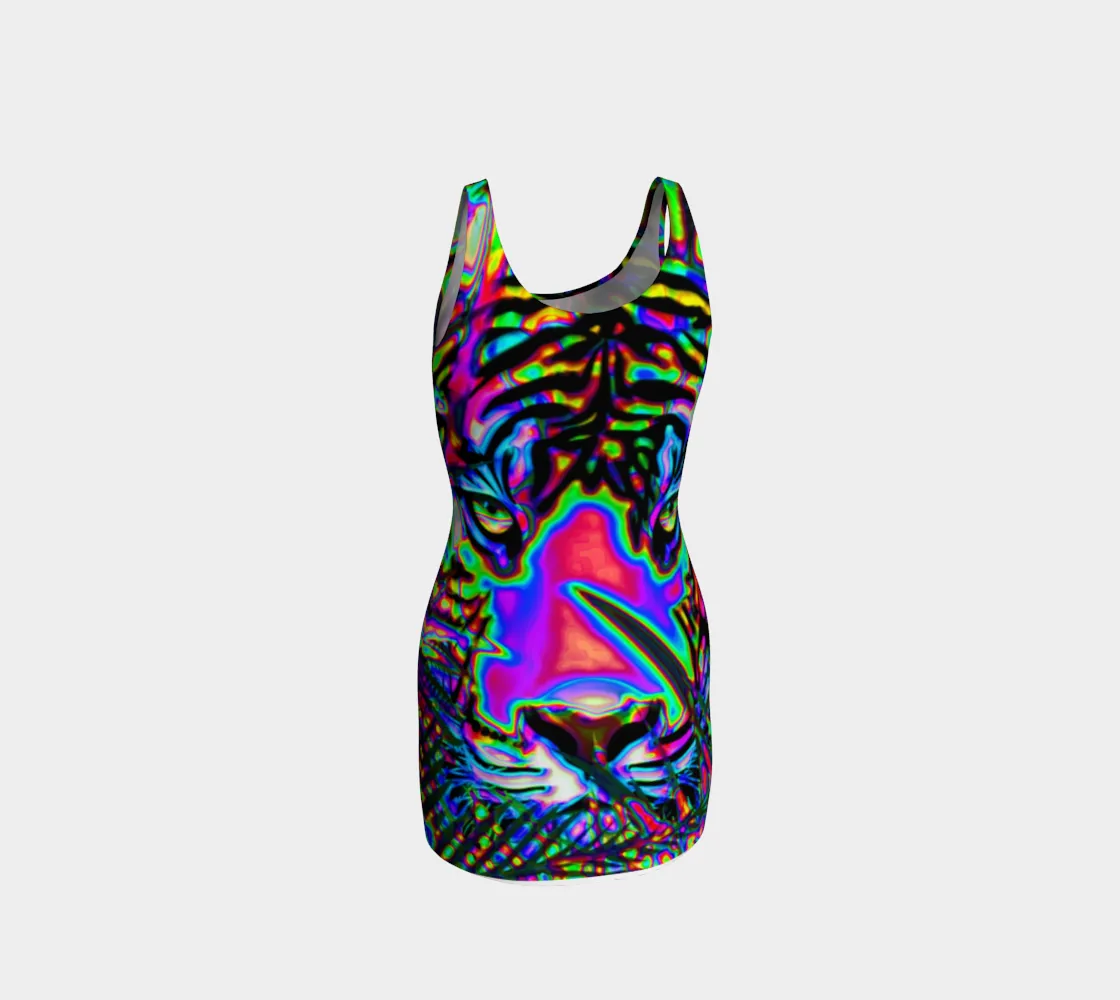 PSYCHEDELIC TIGER | BODYCON DRESS | IMRAN