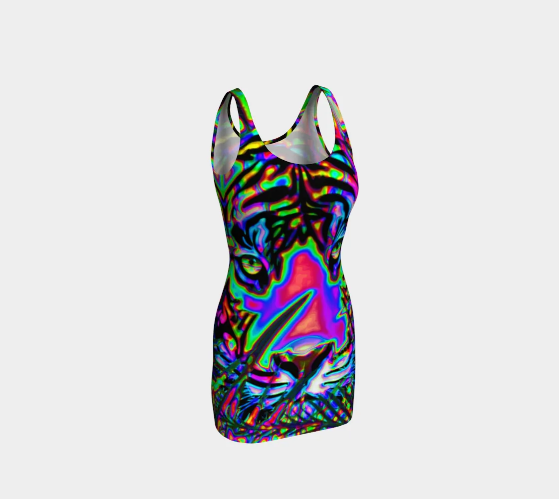 PSYCHEDELIC TIGER | BODYCON DRESS | IMRAN