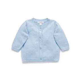 Purebaby Essential Cardigan - Melange Blue