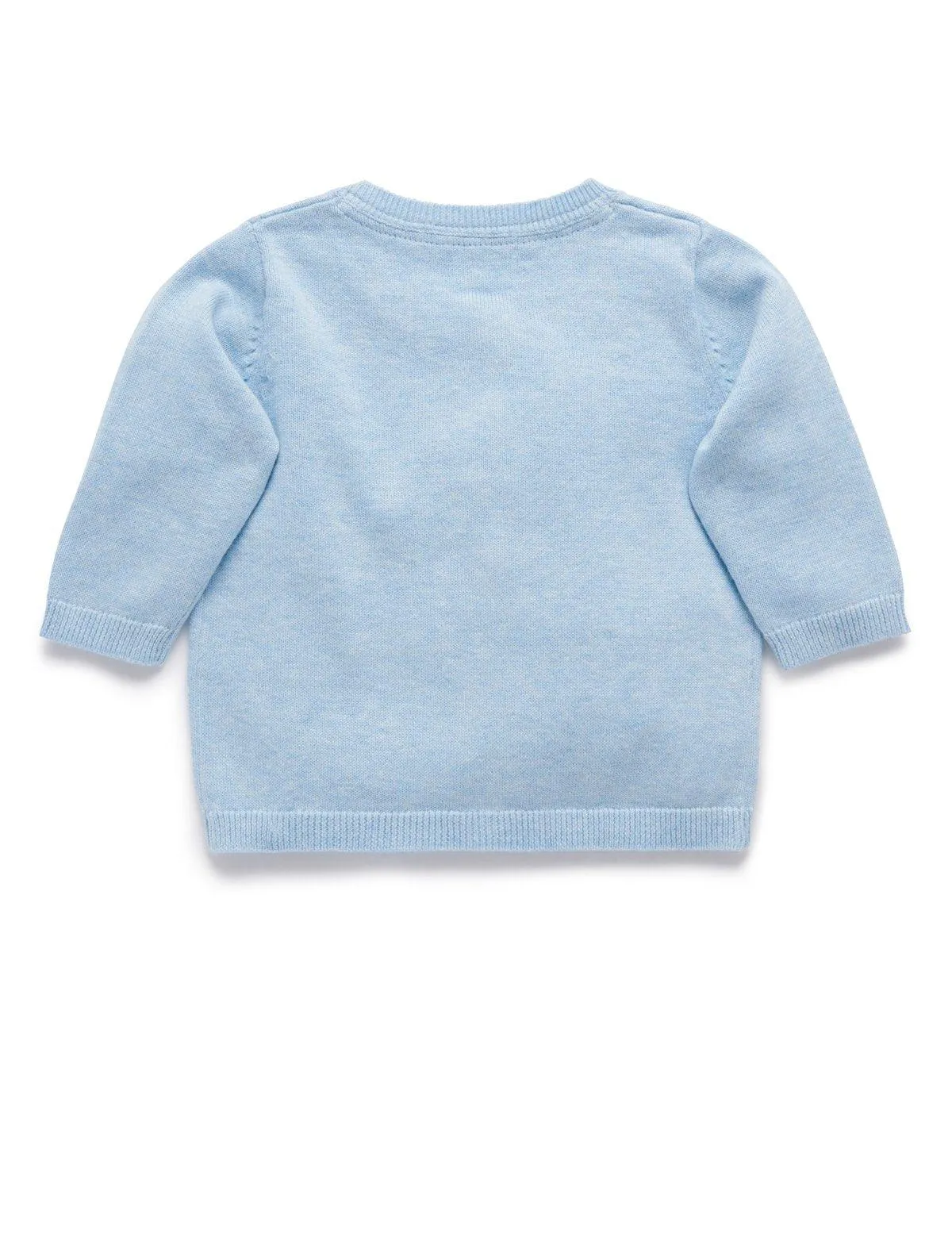 Purebaby Essential Cardigan - Melange Blue