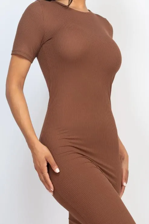 Ribbed Bodycon Midi Dress (CAPELLA)