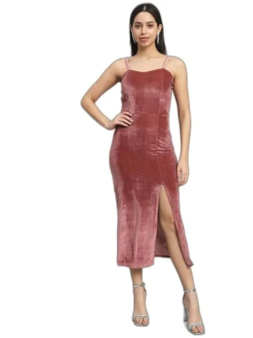 Royal Peach Velvet Maxi Bodycon Elegance