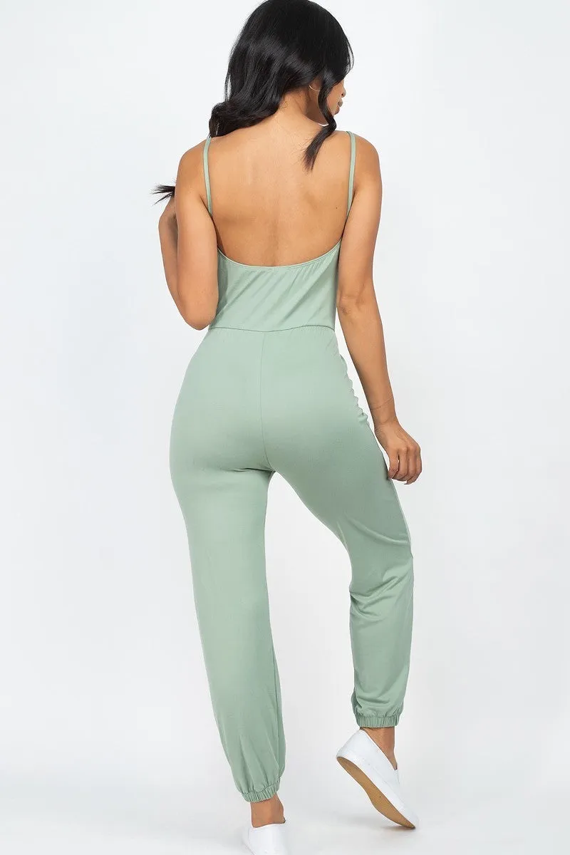 Ruched Cut Out Jumpsuit