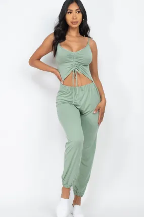 Ruched Cut Out Jumpsuit