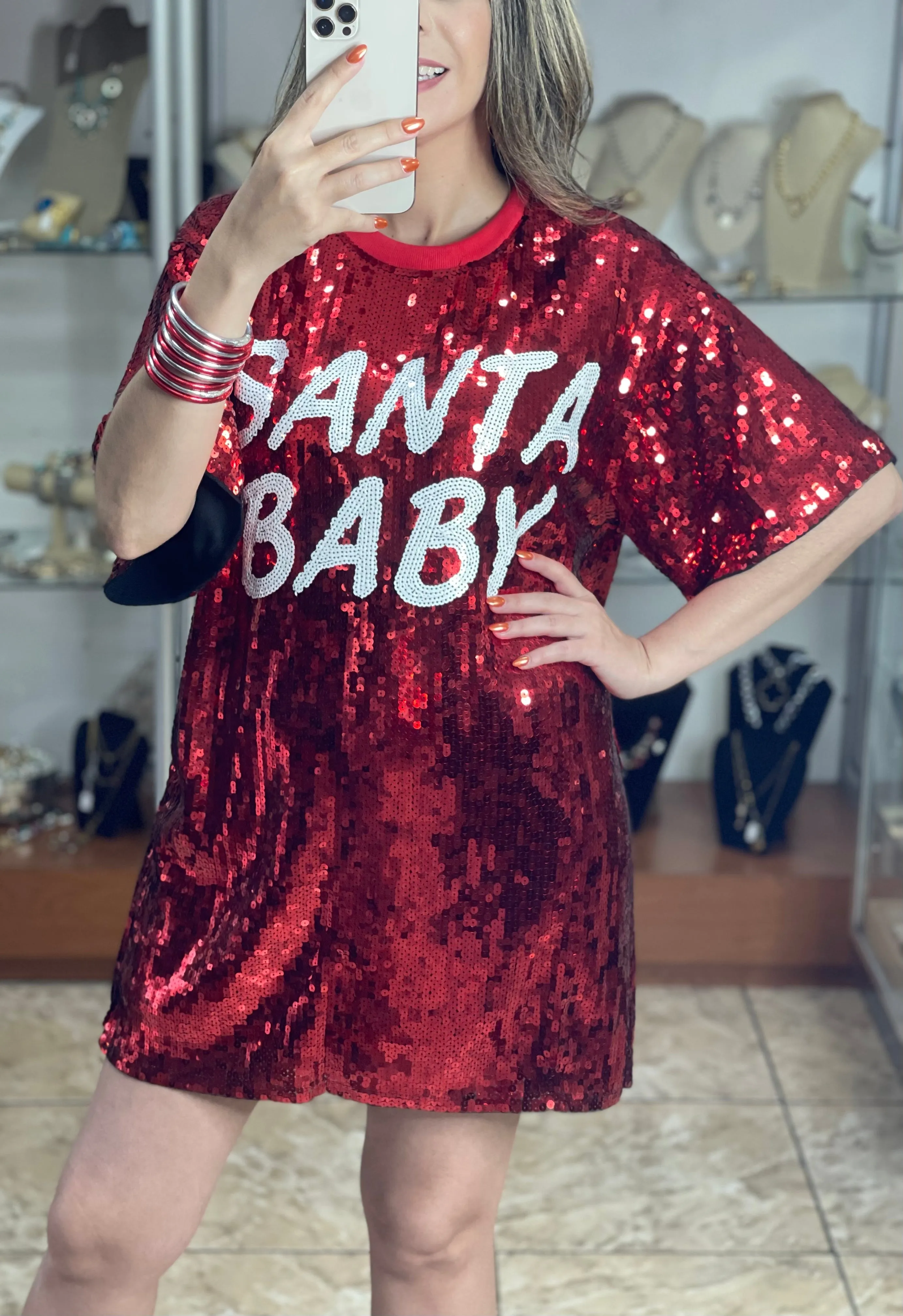 Santa Baby Sequins Dress