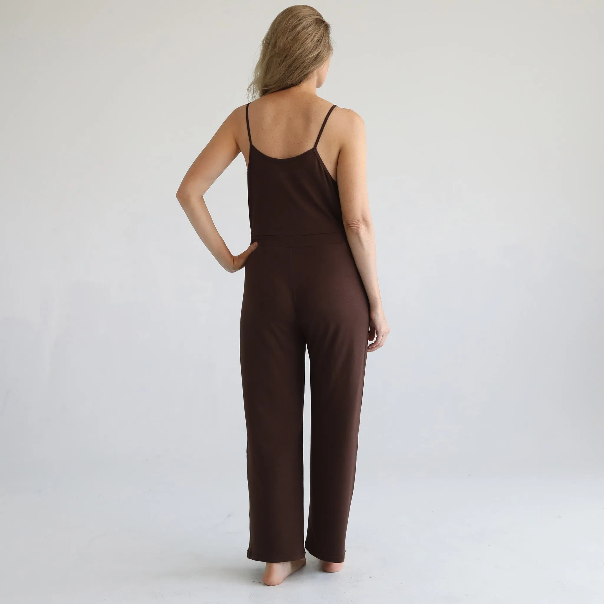 Scarlett Nursing Friendly Cami Jumpsuit (Espresso)