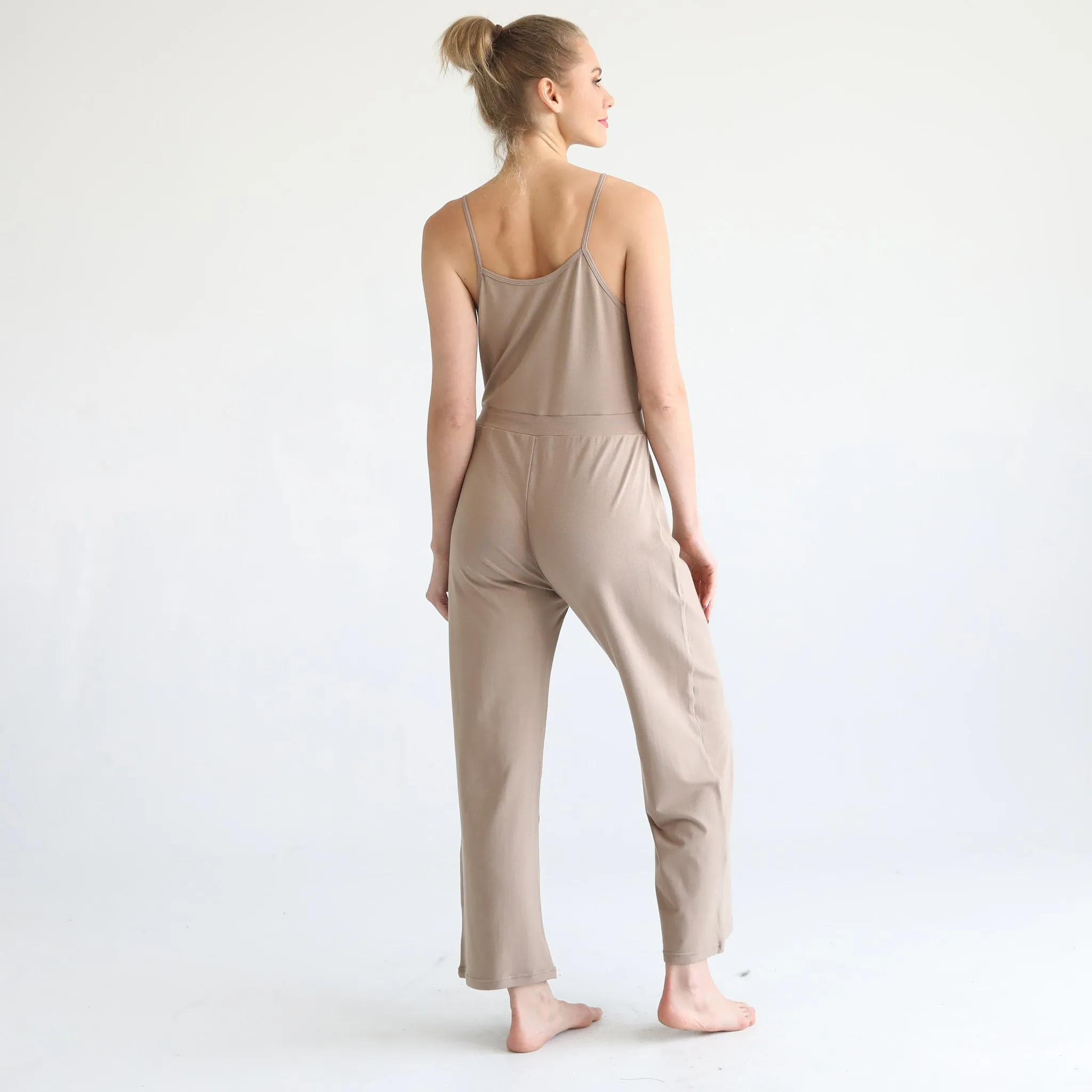 Scarlett Nursing Friendly Cami Jumpsuit (Taupe)