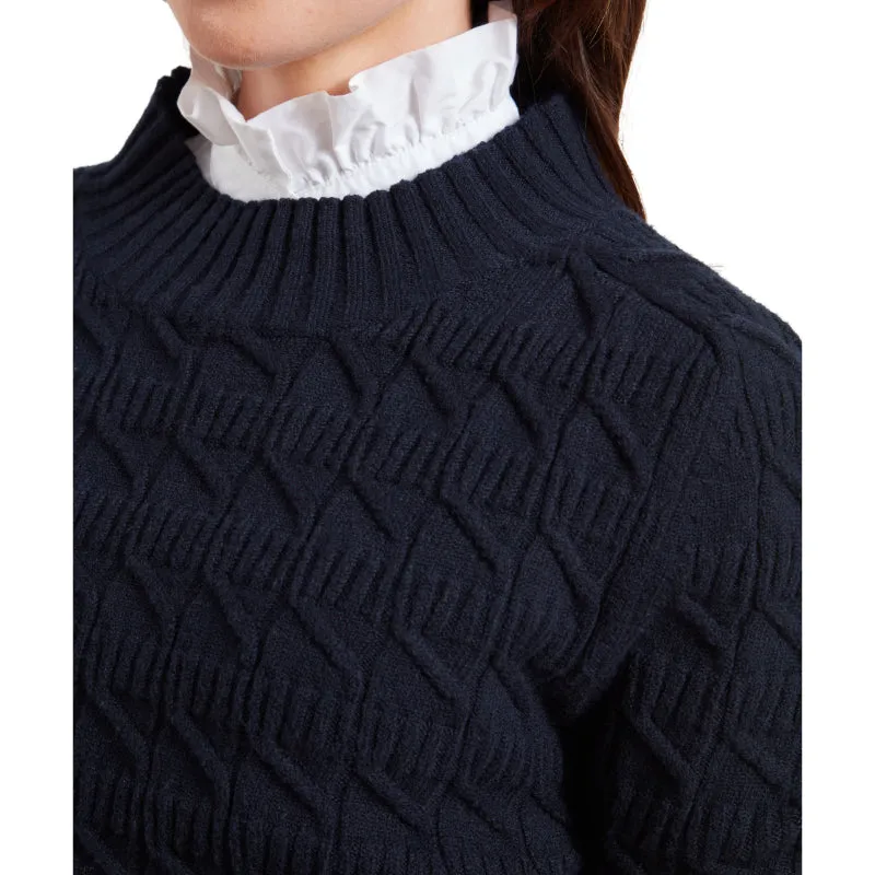 Schoffel Sandsend Cable Knit Ladies Jumper - Navy