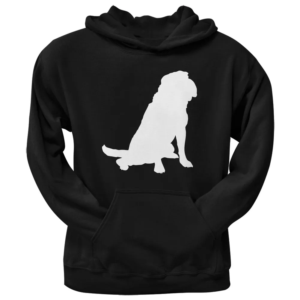 Shar Pei Silhouette Black Adult Pullover Hoodie