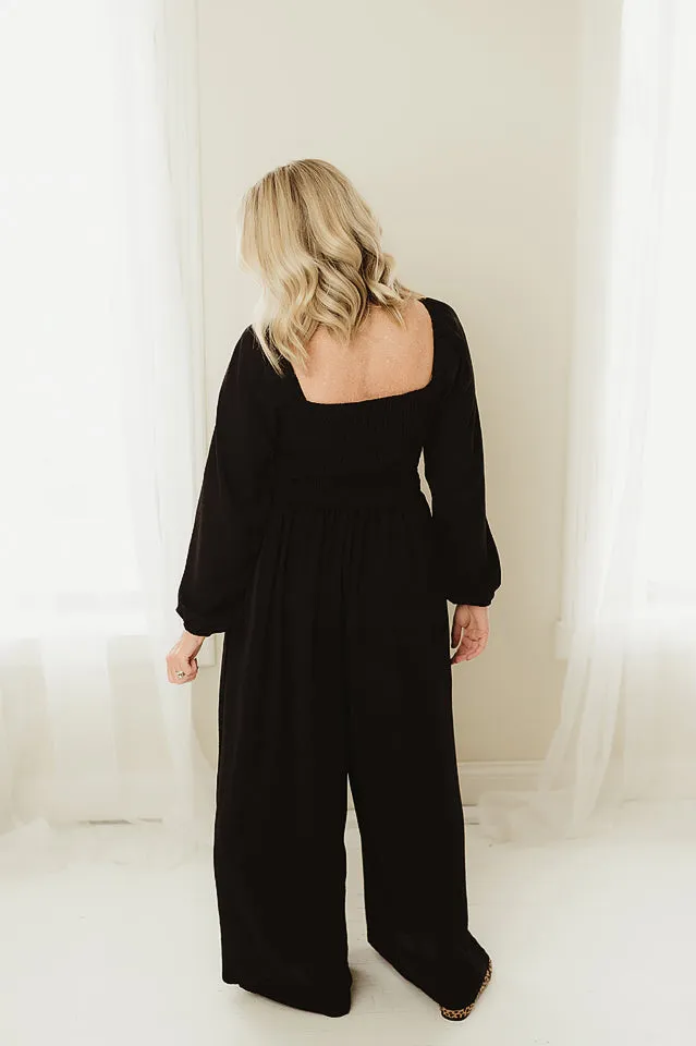 Smocked Bodice Jumpsuit