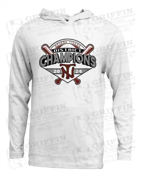 Soft-Tek T-Shirt Hoodie - Baseball District Champs 2024 - Nevada Tigers 25-C