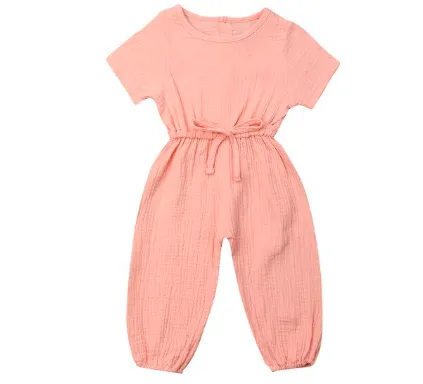 Sophie Linen Jumpsuit - Pink