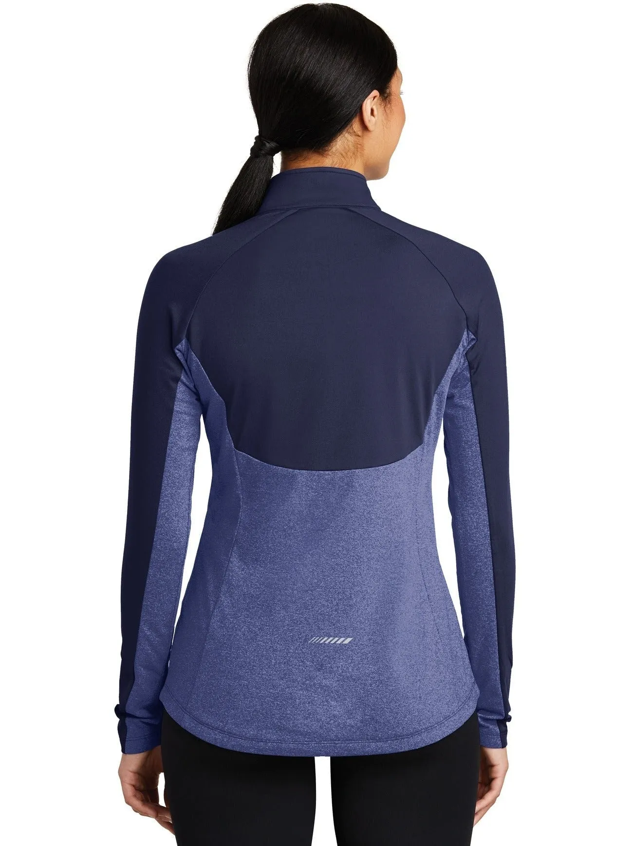 Sport-Tek Ladies Sport-Wick Stretch Contrast 1/2-Zip Pullover