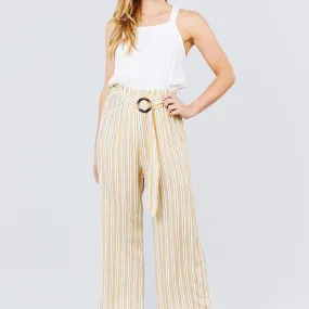 Square Neck Striped Jumpsuit