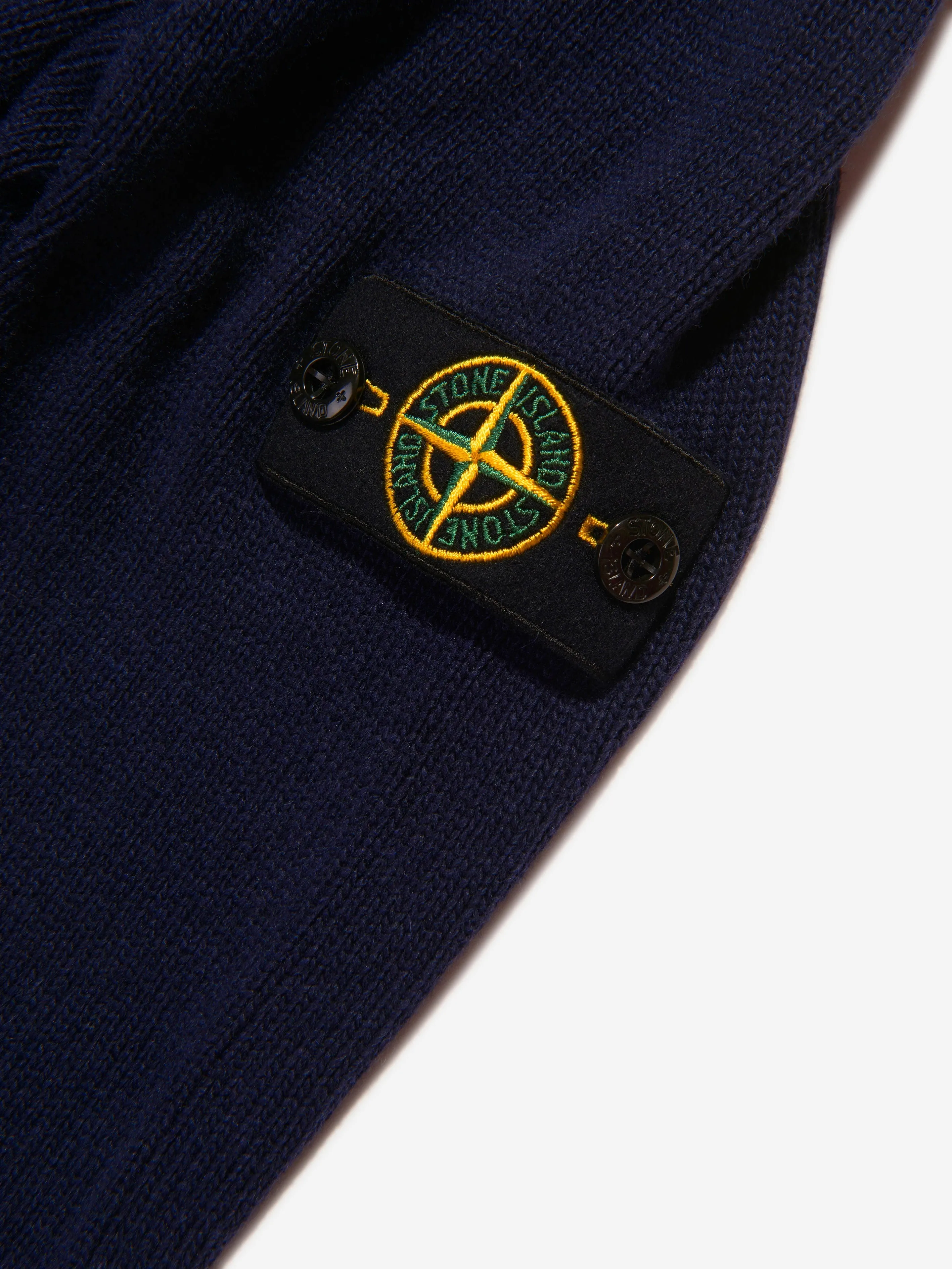 Stone Island Junior Boys Funnel Neck Knitted Cardigan