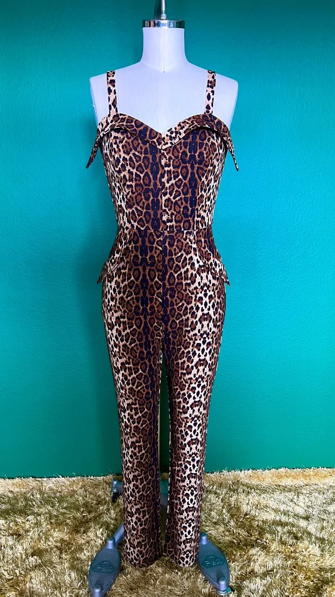 Sumatra Leopard Print Catsuit by Rebel Love