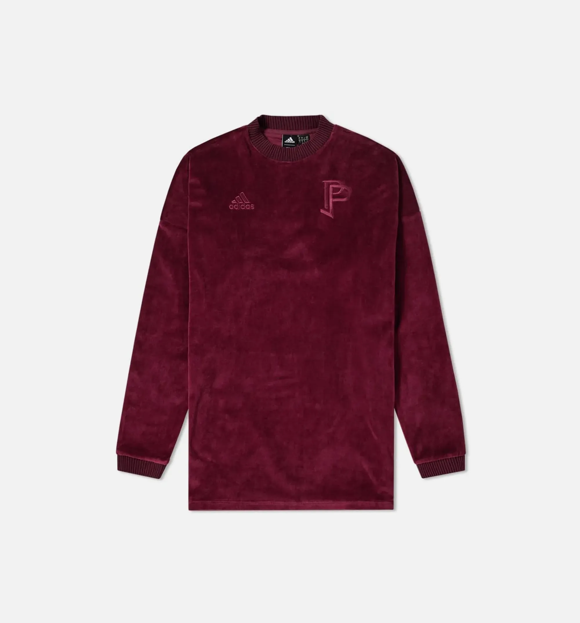 Tango Pogba Mens Long Sleeve Shirt - Maroon/Maroon