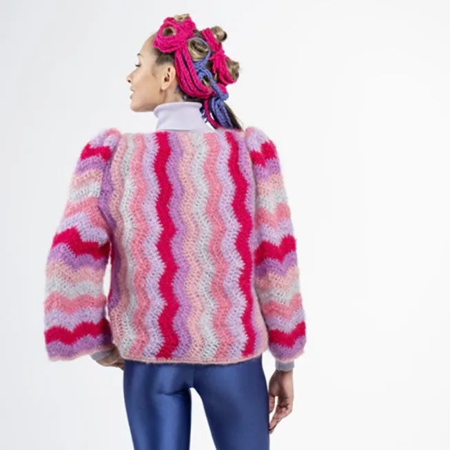 The Mohair Unique Cardigan Short - Pink