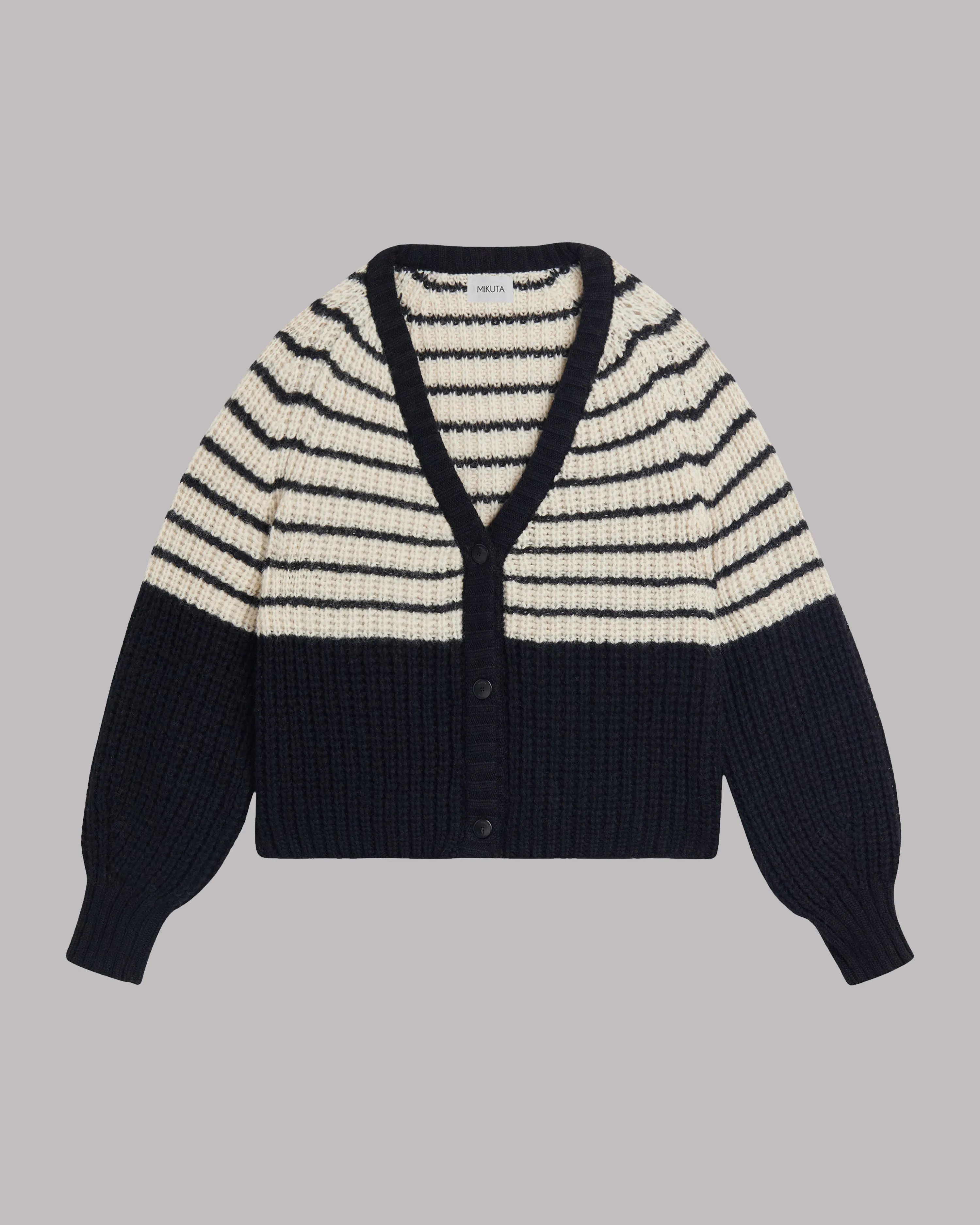 The Striped Short Knitted Cardigan