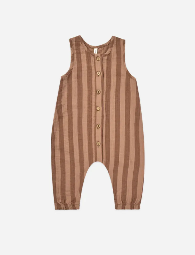 The Woven Jumpsuit by Quincy Mae - Retro Stripe - BABY