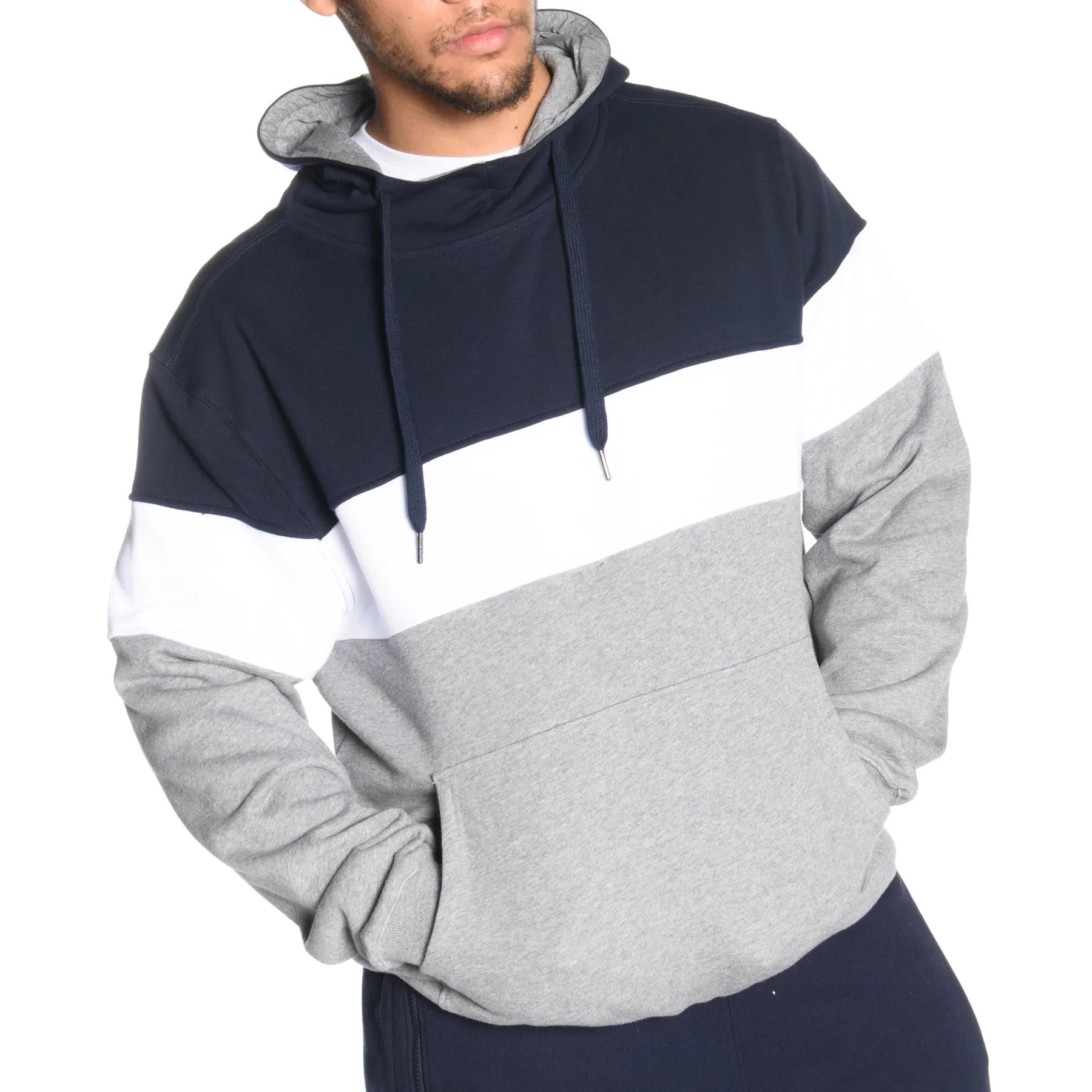 Tri Panel Pullover Hoodie