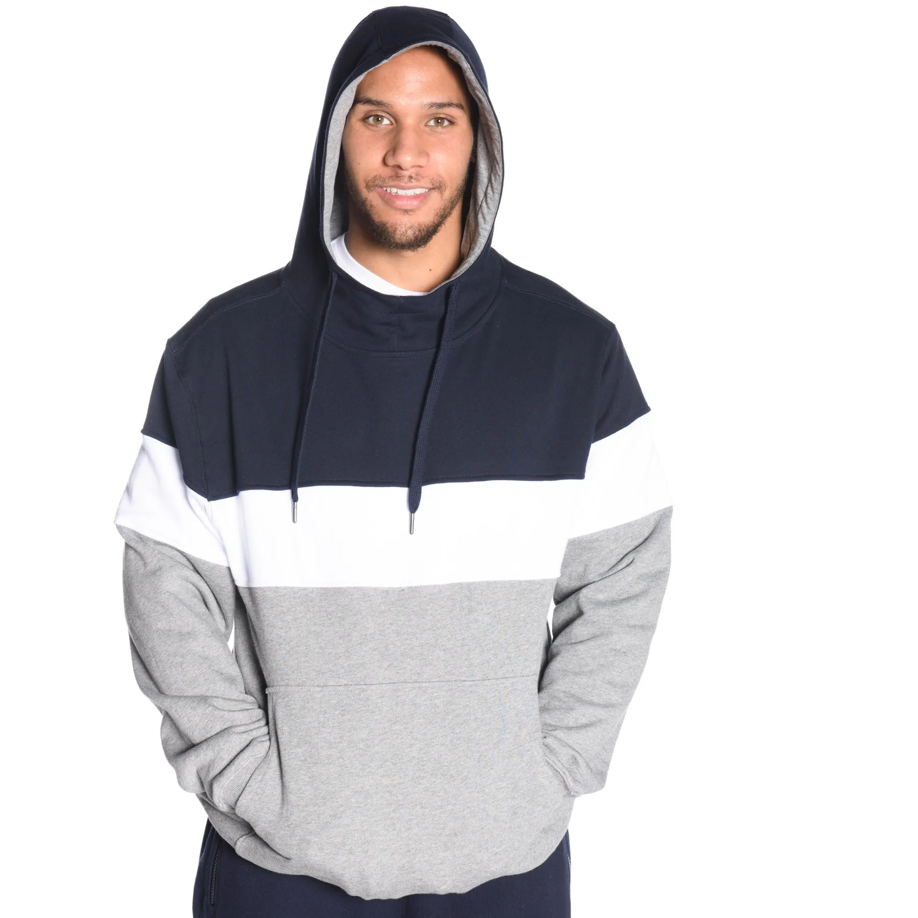 Tri Panel Pullover Hoodie