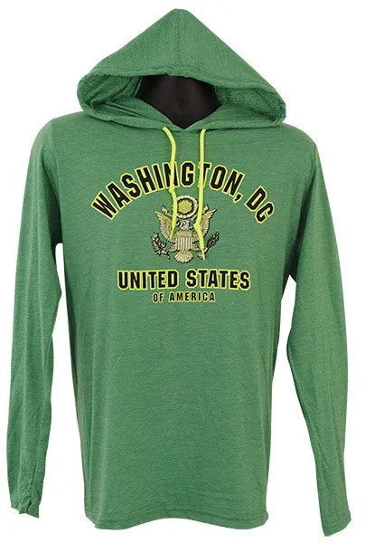 TSDC25G Long Sleeve Hooded T - Washington DC HEATHER GREEN