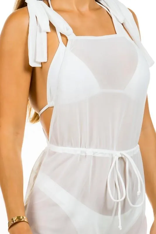 Two Piece Swimsuit With Jumpsuit Coverup