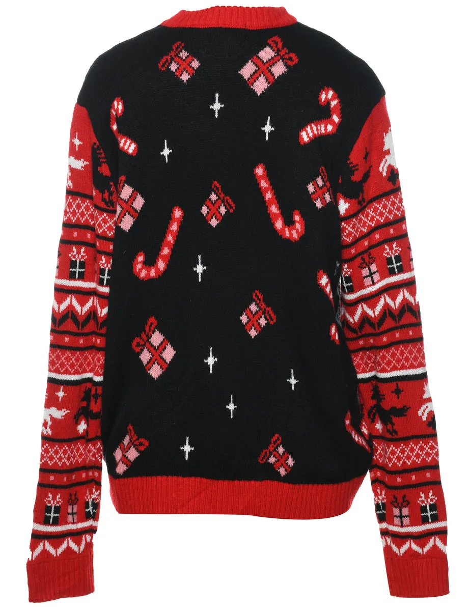 Unicorn Christmas Jumper - L