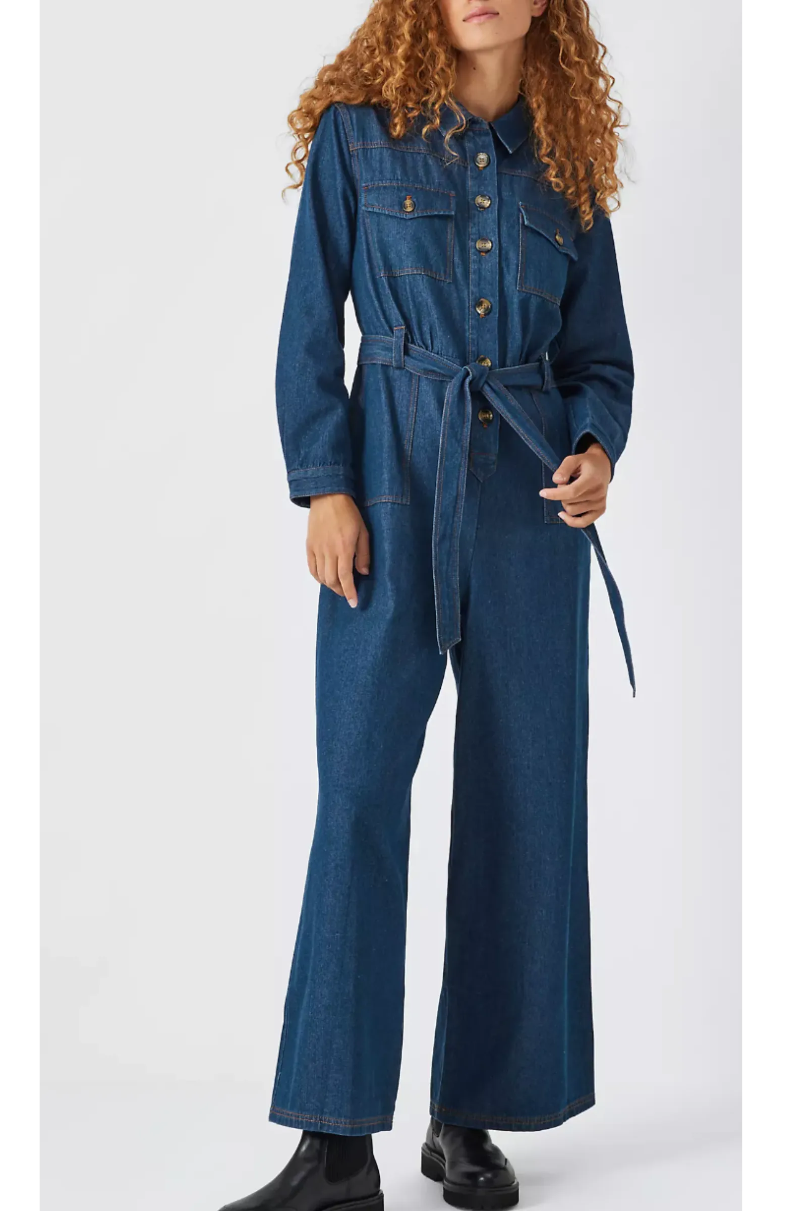 Utility Denim Jumpsuit